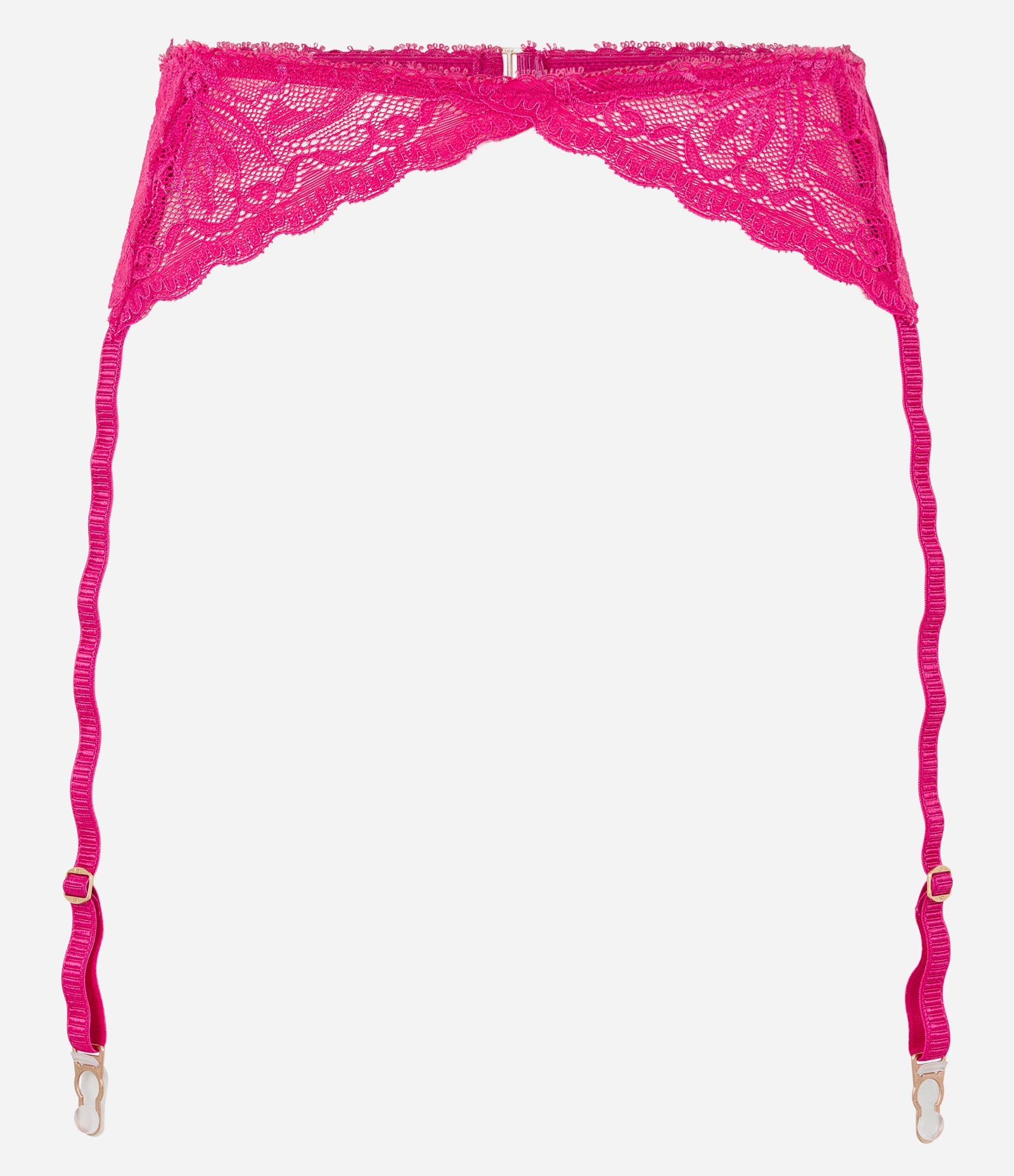 Cinta Liga em Renda Floral Rosa Pink 5