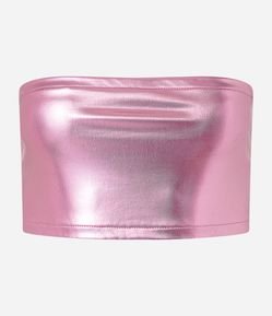 Top Faixa Brilhante com Efeito Laminado