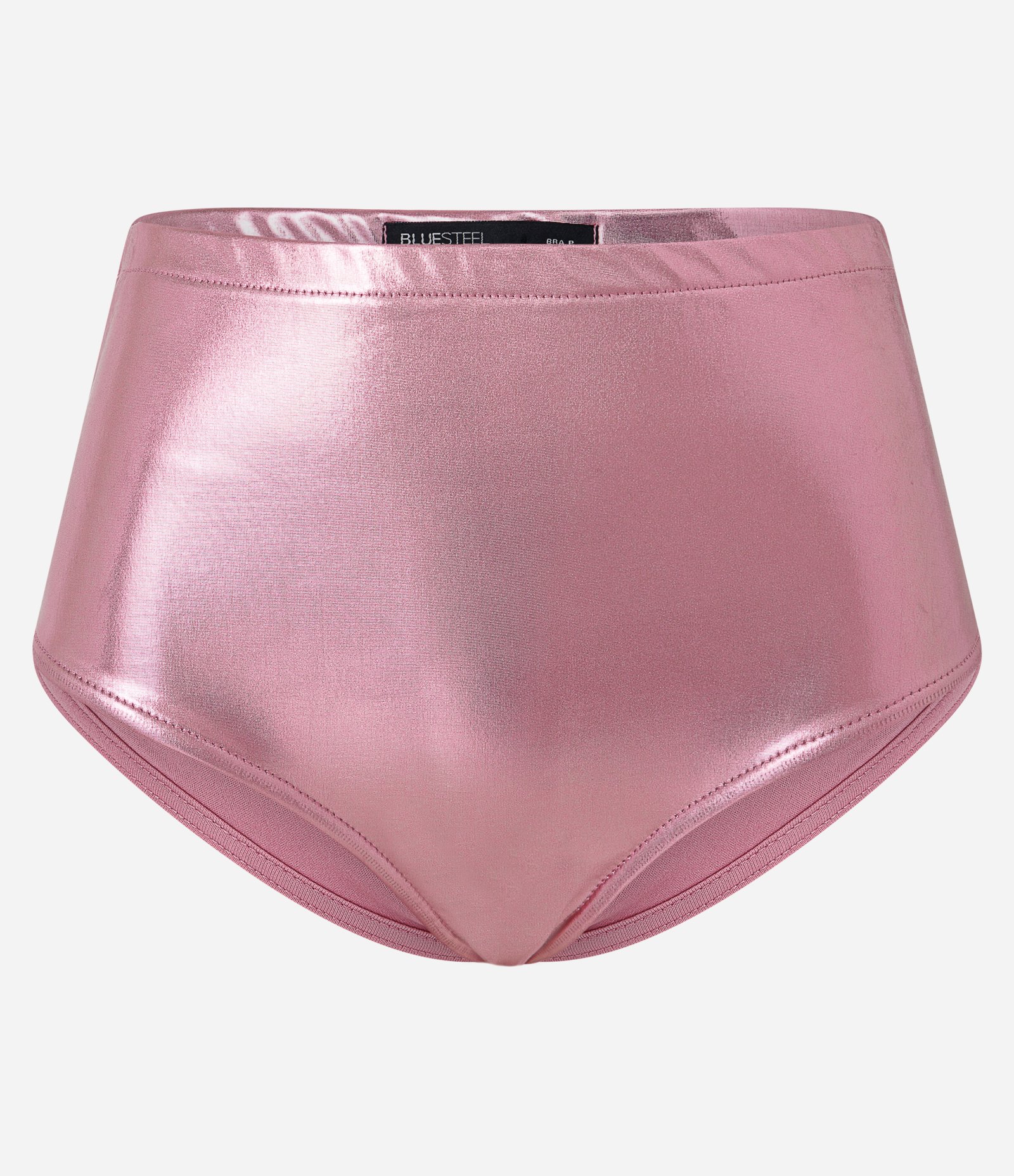 Short Hot Pants Brilhante com Efeito Laminado Rosa 1