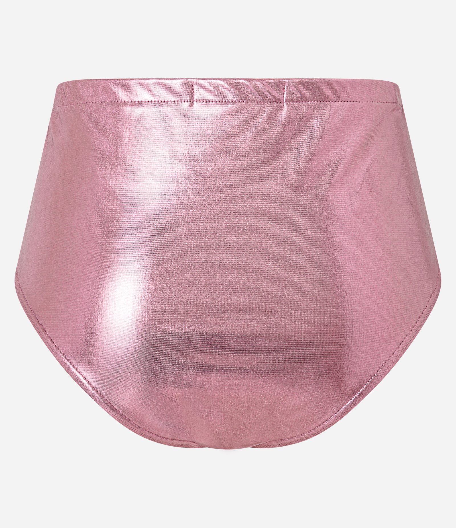 Short Hot Pants Brilhante com Efeito Laminado Rosa 2