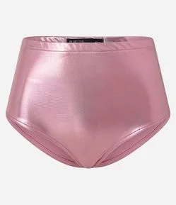 Short Hot Pants Brilhante com Efeito Laminado