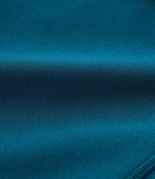 Calça Legging Esportiva com Costura Aparente Curve & Plus Size Azul Petróleo 7