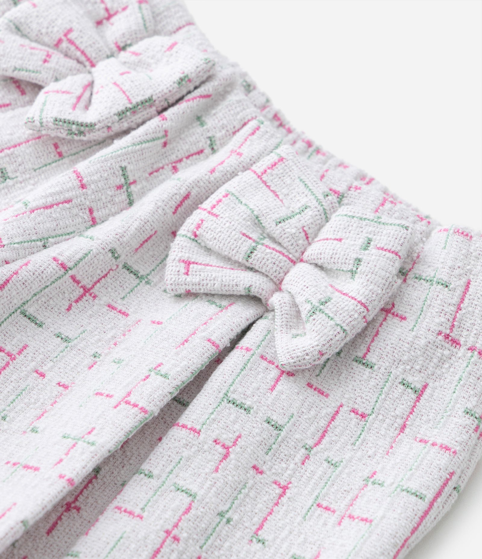 Short Saia Infantil em Tweed - Tam 1 a 5 anos Branco 4