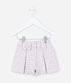 Short Saia Infantil em Tweed - Tam 1 a 5 anos