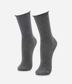 Meia Cano Alto em Algodão sem Punho