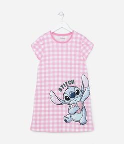 Camisola Infantil em Meia Malha com Estampa do Stitch 5 ao 14