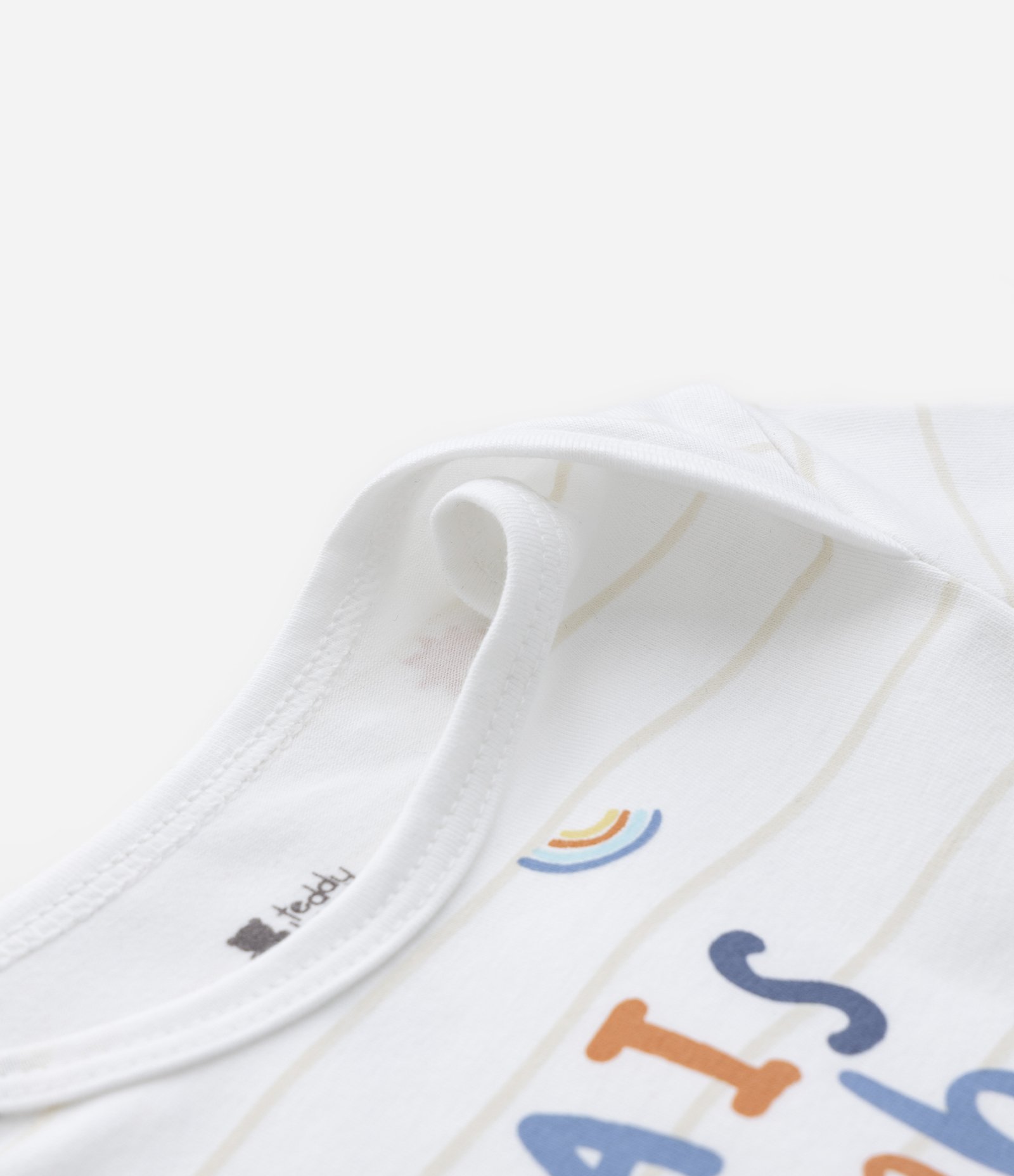 Body Longo Infantil com Estampa com Lettering e Planetas - Tam RN a 18 meses Branco 5
