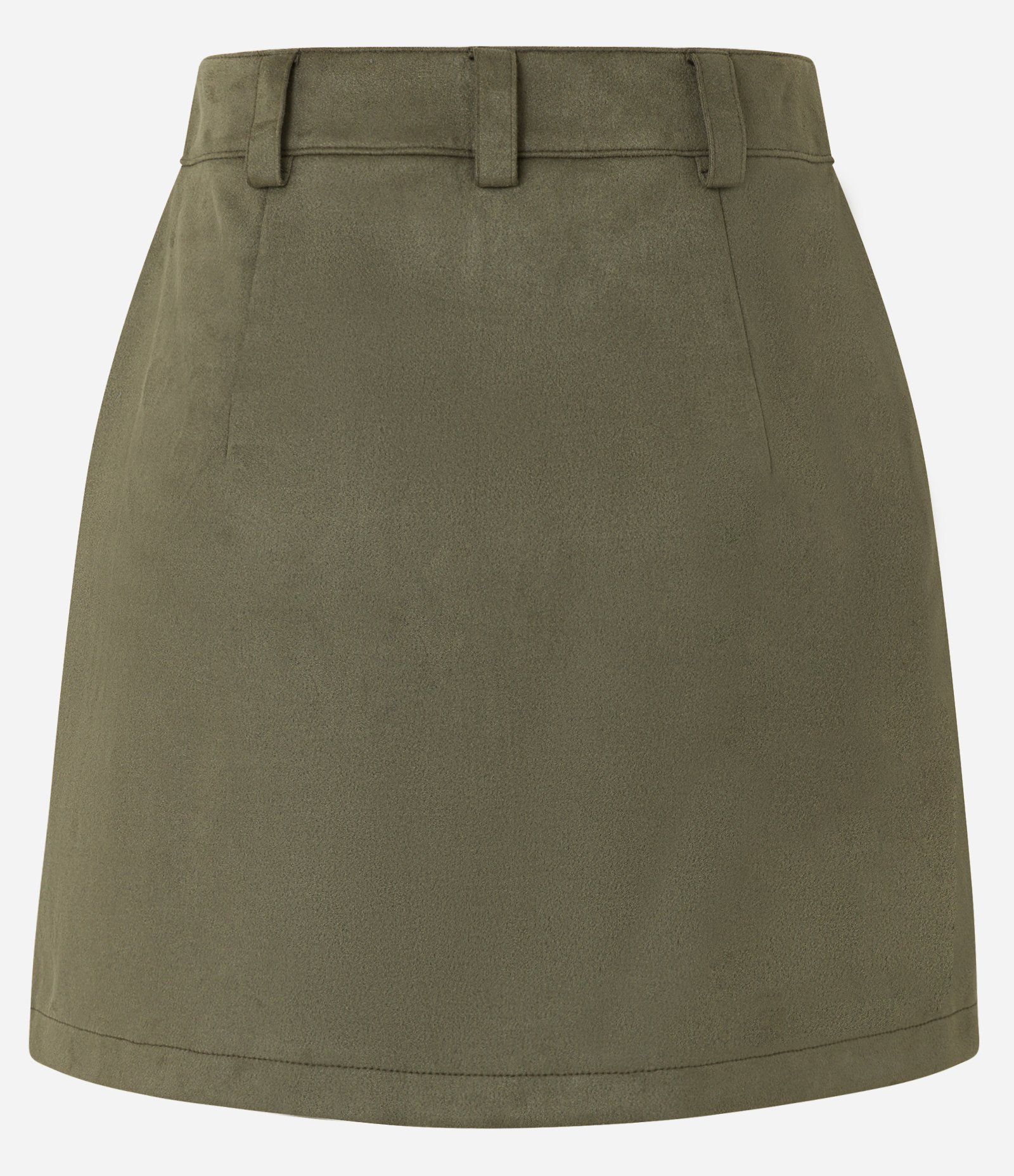 Saia Curta em Suede com Recortes Verde 6