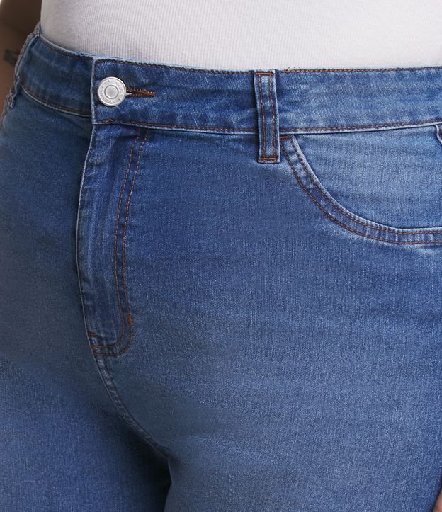 Short Jeans com Elastano e Cós Médio Curve & Plus Size Azul 6