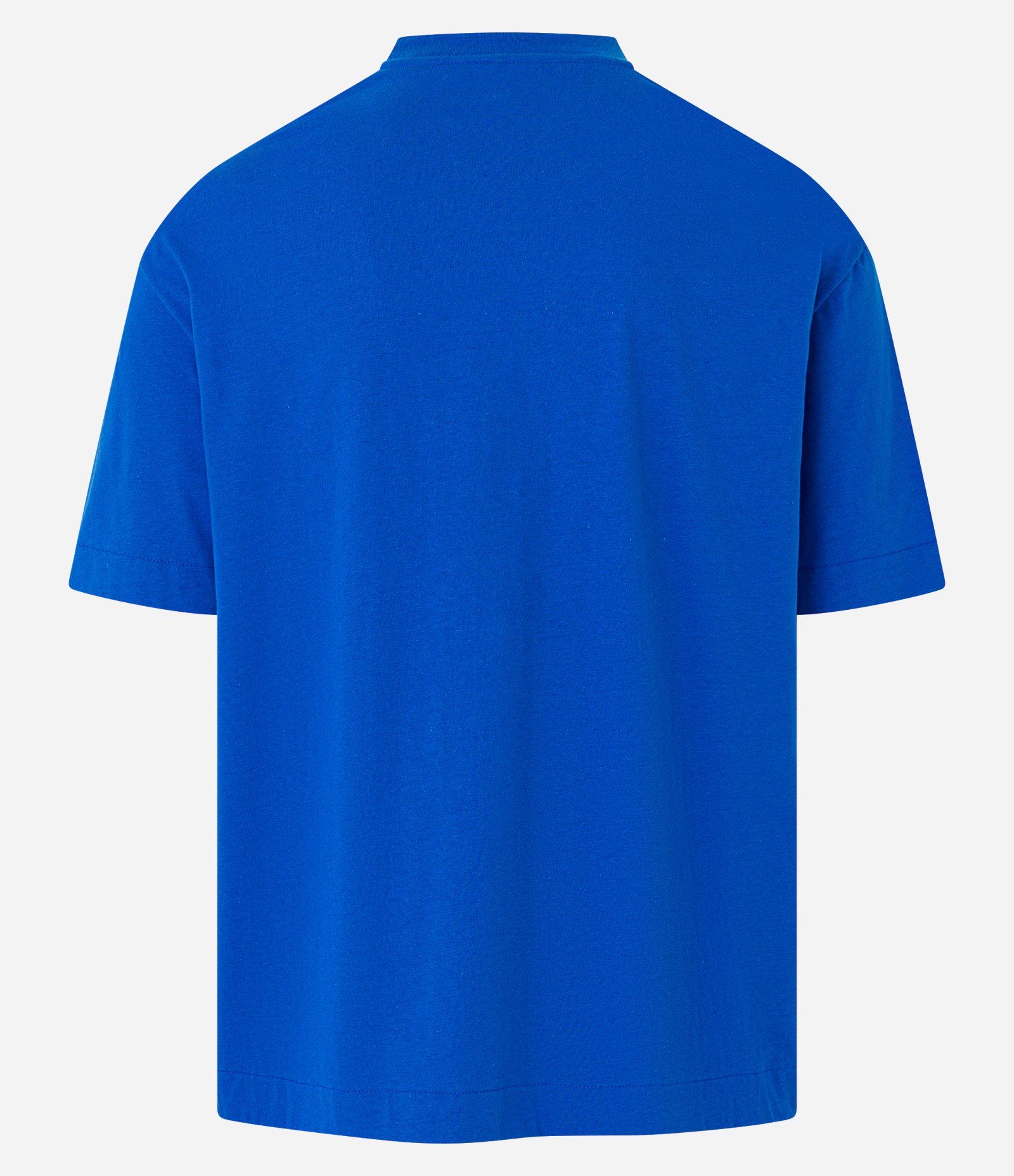 Camiseta em Meia Malha Malhão com Estampa Brasão no Peito Azul 6