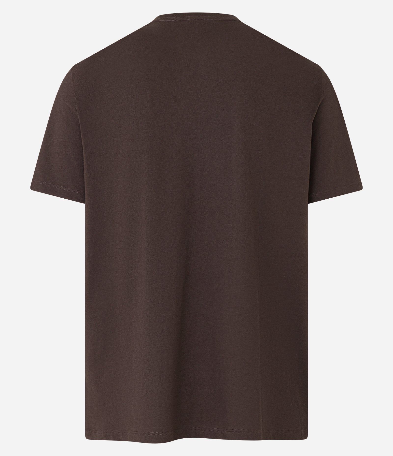 Camiseta em Algodão Peruano com Estampa Central Marrom 6