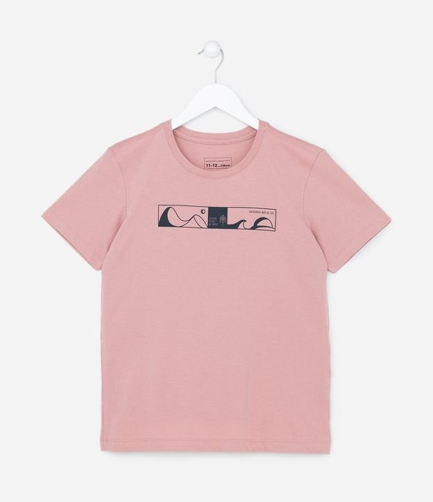 Camiseta Infantil com Estampa de Paisagem - Tam 5 a 14 Anos