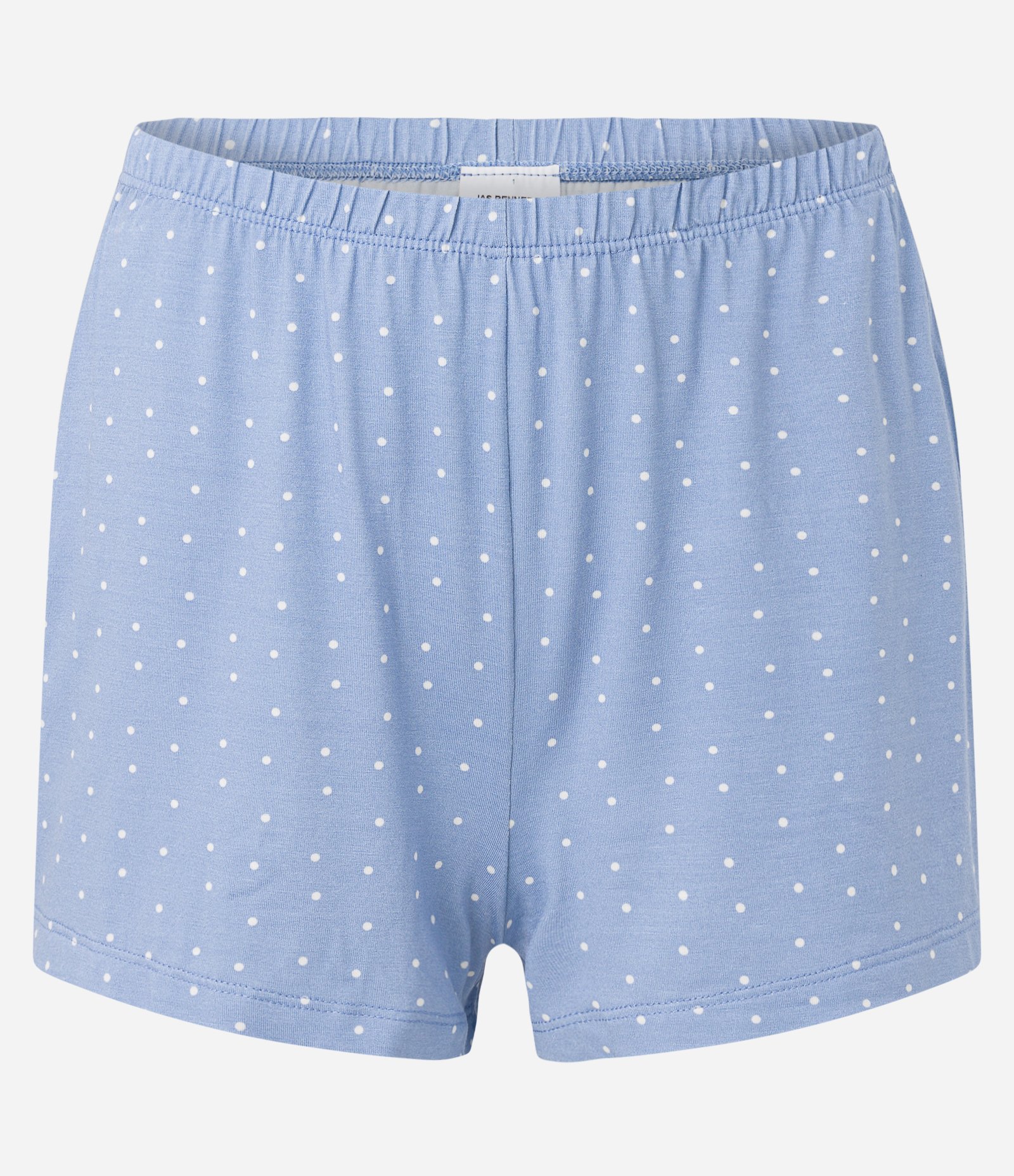 Pijama Short Doll em Viscolycra com Detalhe em Renda e Estampa Poá Azul 8