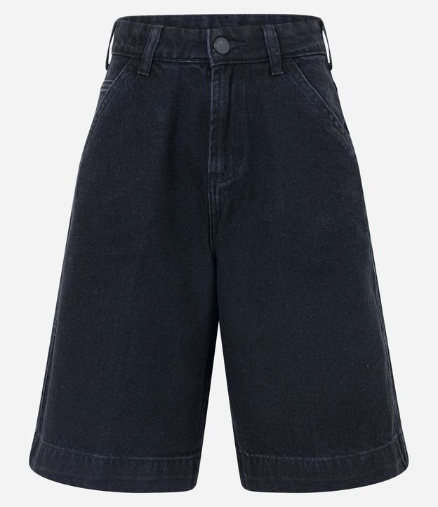 Bermuda Jeans com Bolsos