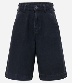 Bermuda Jeans com Bolsos