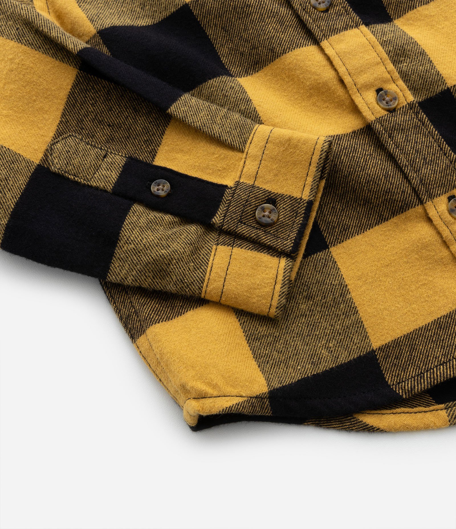 Camisa Infantil em Flanela Xadrez - Tam 1 a 5 anos Amarelo/Preto 4