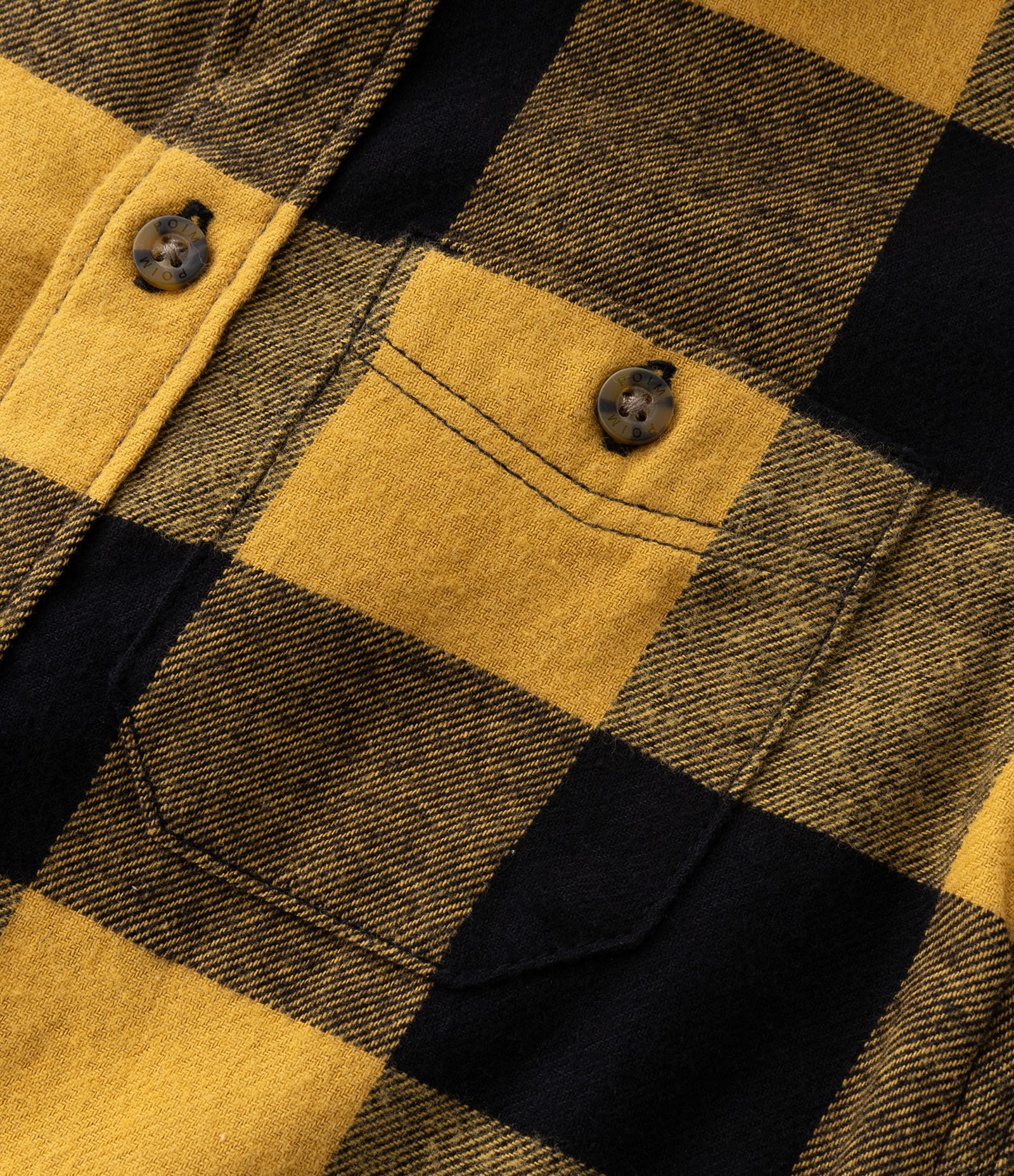 Camisa Infantil em Flanela Xadrez - Tam 1 a 5 anos Amarelo/Preto 5
