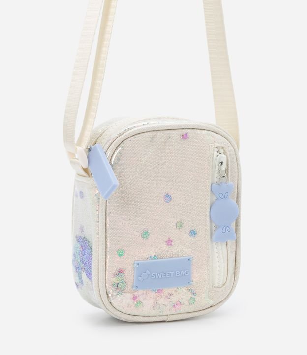 Bolsa Infantil em PU com Glitter Encapsulado e Tag "sweet bag" - Tam U