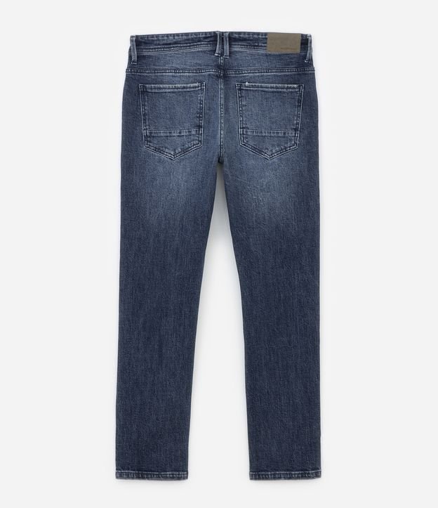 Calça Slim em Jeans com Bolsos Azul 8
