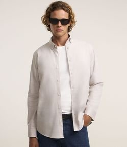 Camisa Regular Básica em Oxford