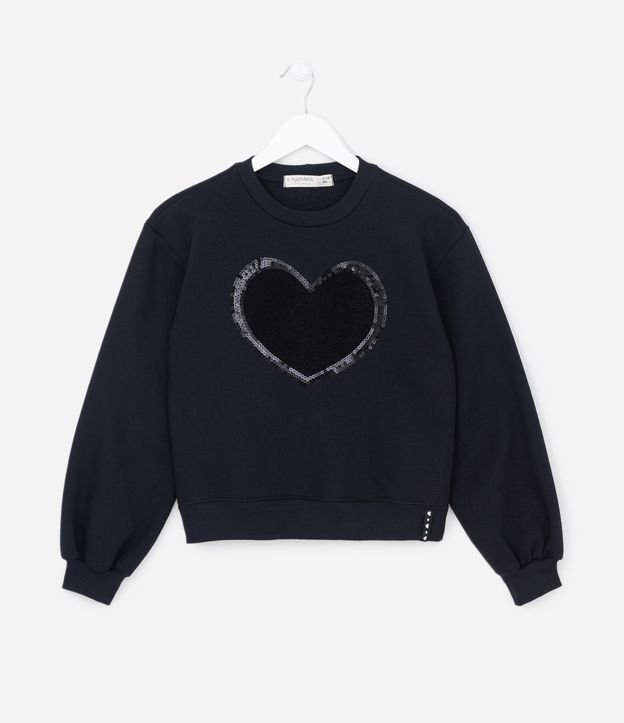 Blusão Infantil em Moletom com Estampa Frontal e nas Costas - Tam 5 a 14 anos