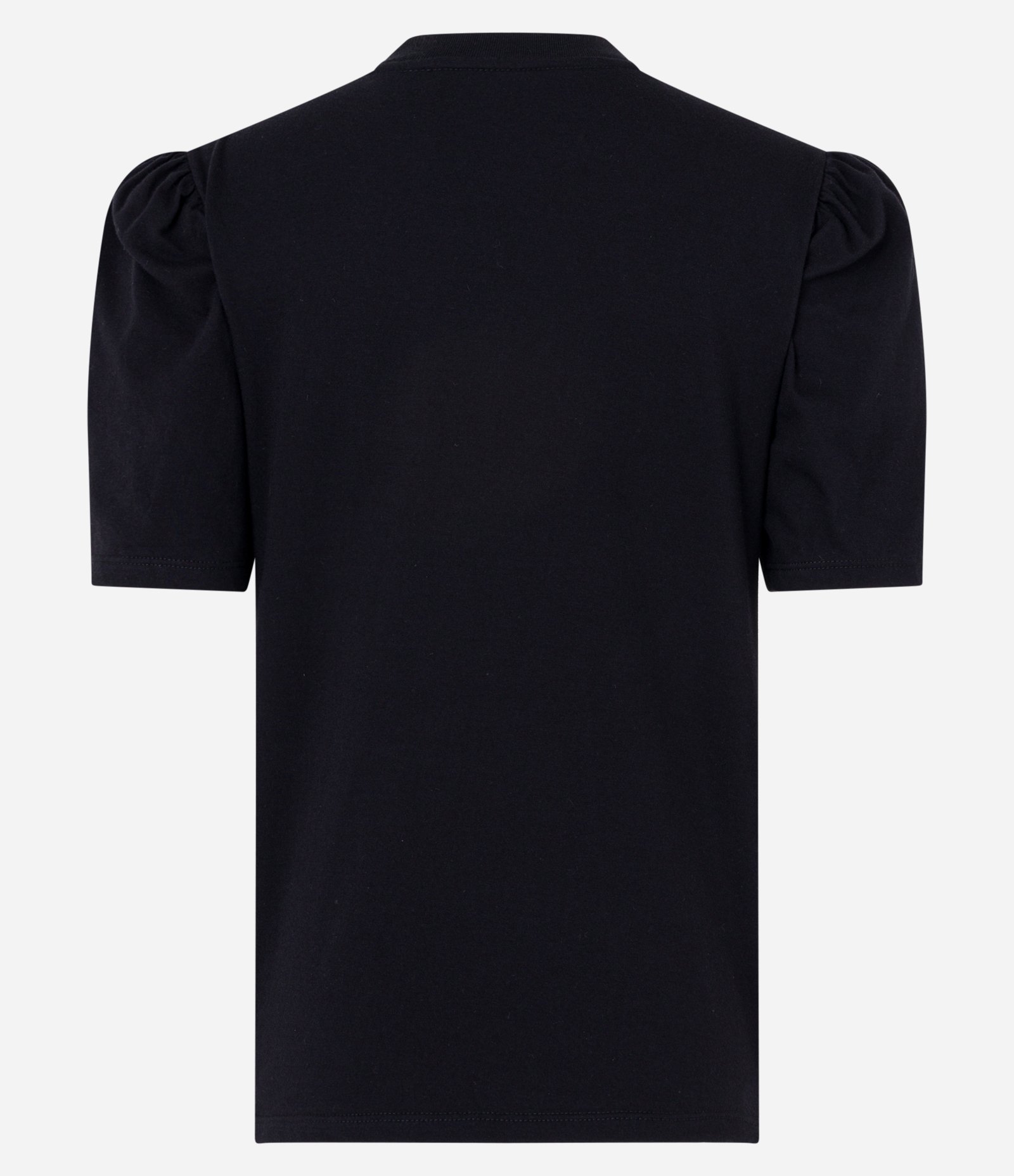 Blusa em Algodão com Corações de Oncinha e Manga Bufante Preto 8