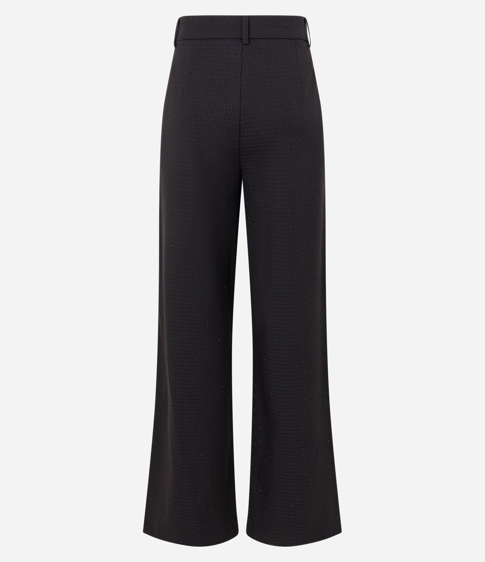 Calça Reta Alfaiatada com Estampa Xadrez e Detalhe de Brilho Preto 8