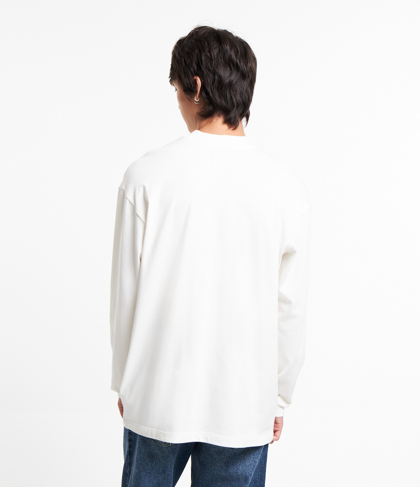 Camiseta Relaxed em Algodão com Golinha Média Branco 3