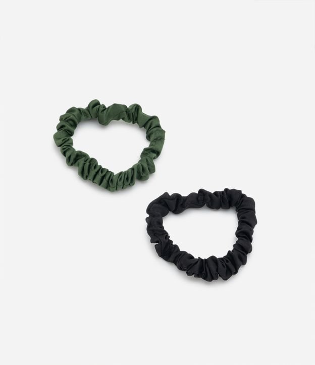 Kit 02 Scrunchie Pequenos com Efeito Acetinado