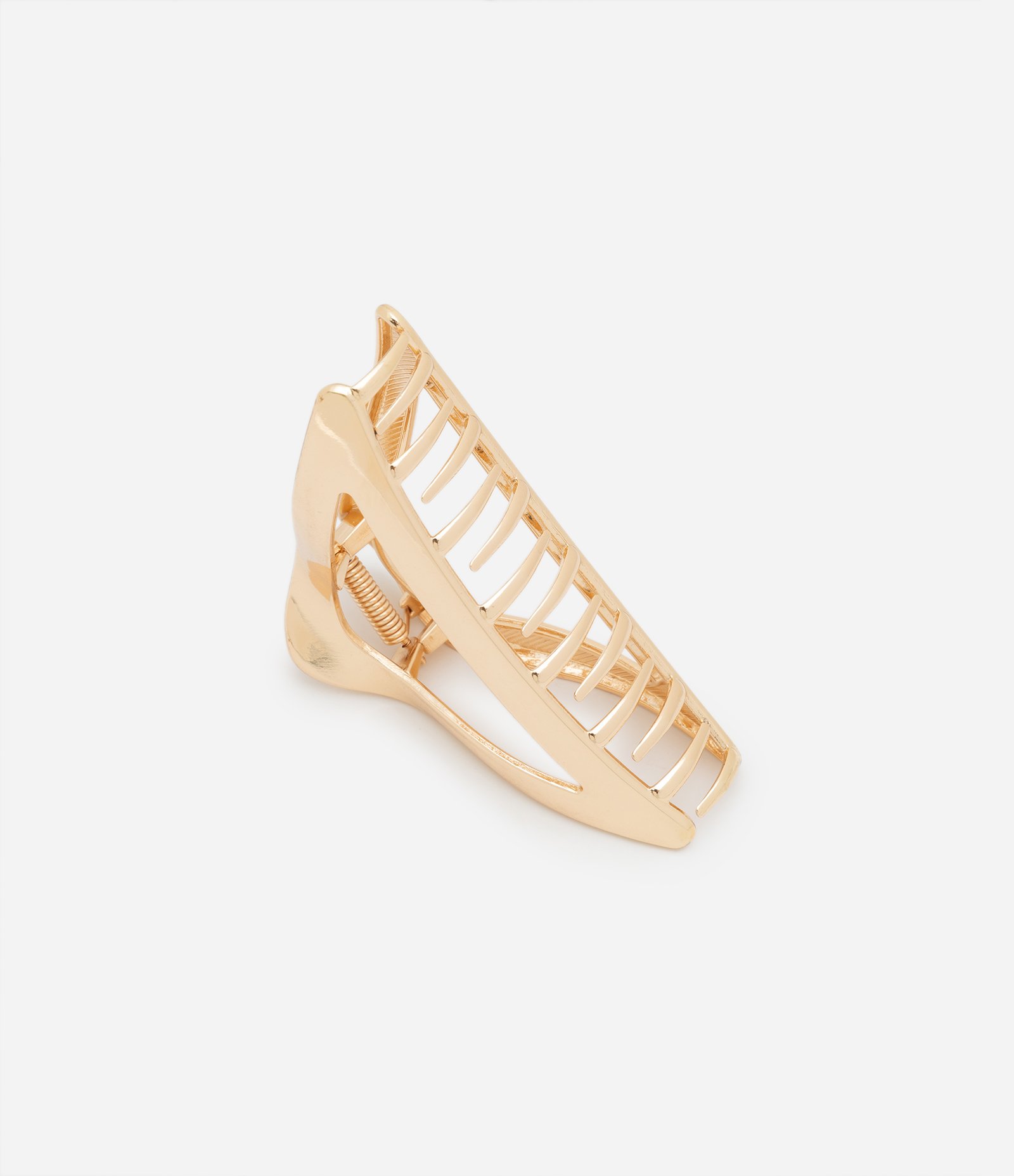Piranha de Cabelo Média com Formato de Triângulo Dourado 3