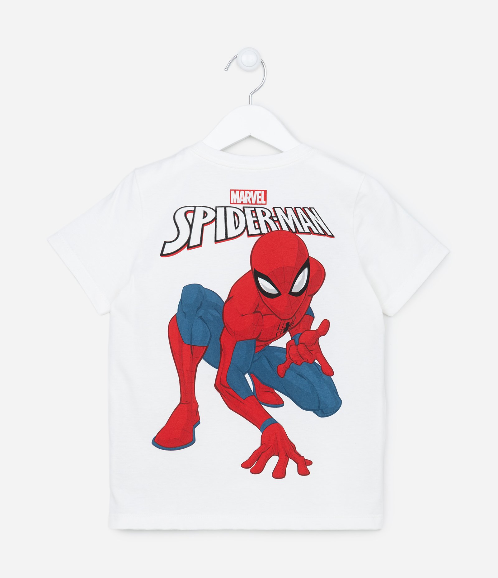 Camiseta Infantil Manga Curta com Estampa do Homem Aranha - Tam 5 a 13 anos Branco 2