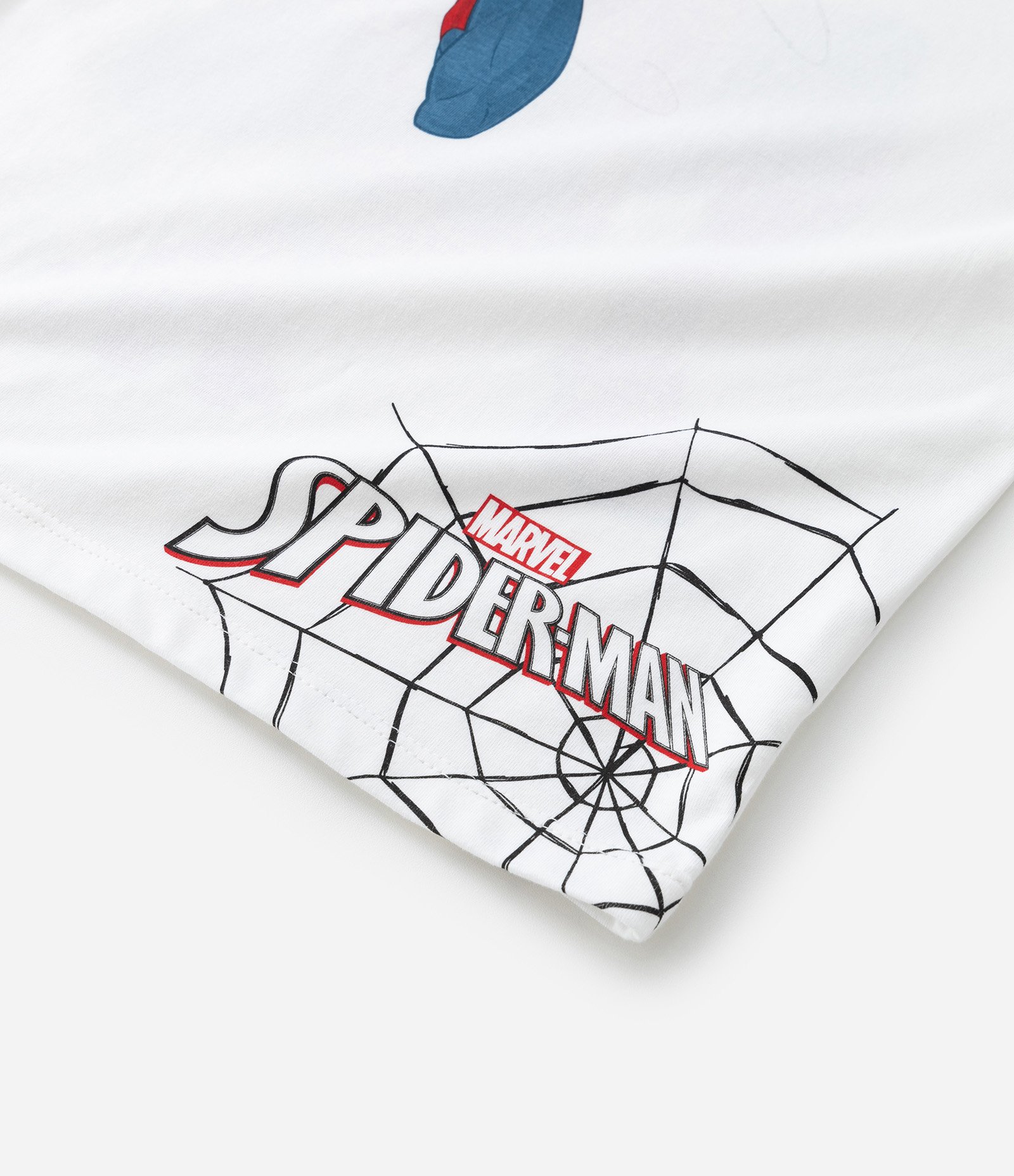 Camiseta Infantil Manga Curta com Estampa do Homem Aranha - Tam 5 a 13 anos Branco 3