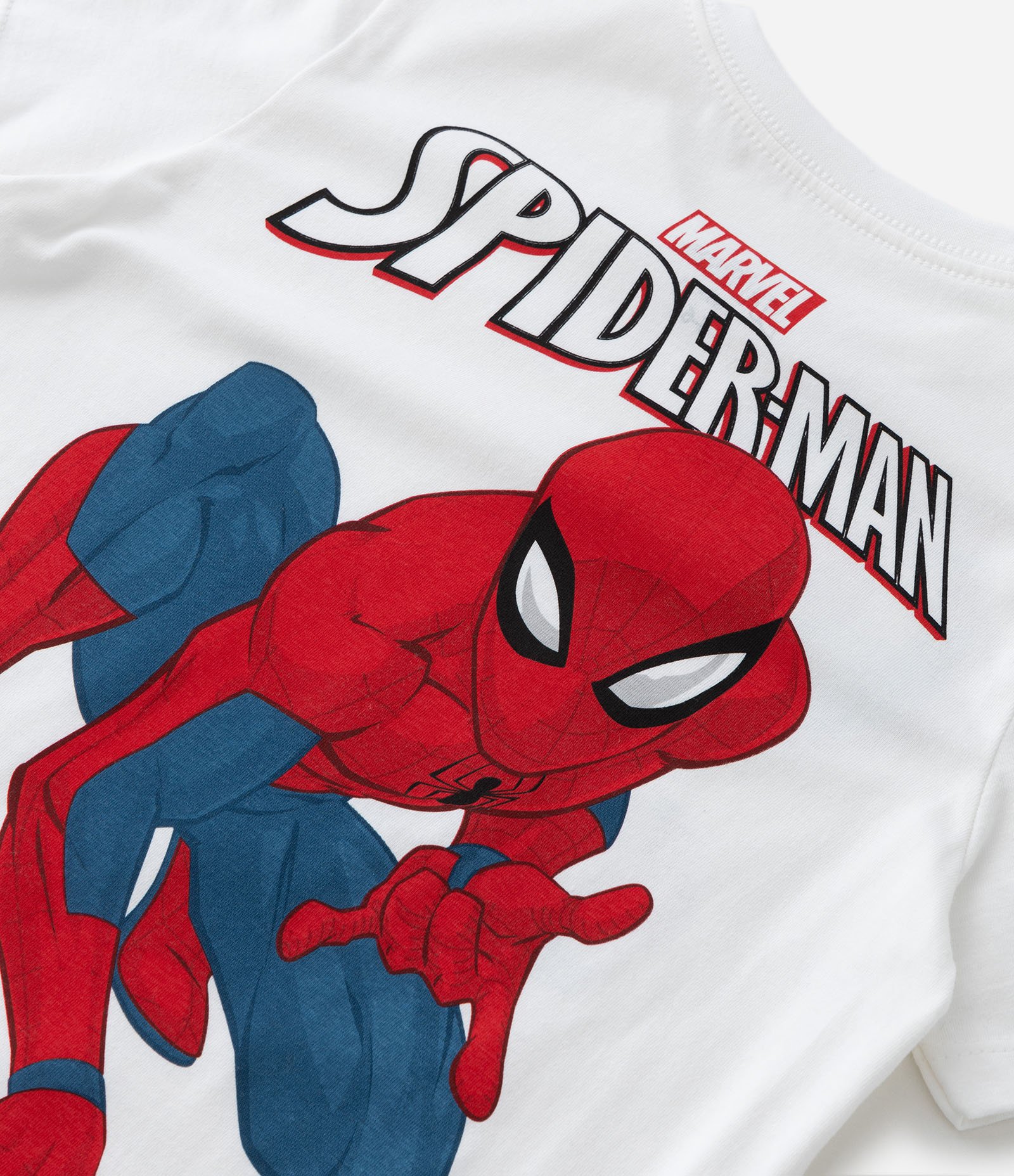 Camiseta Infantil Manga Curta com Estampa do Homem Aranha - Tam 5 a 13 anos Branco 4