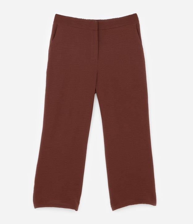 Calça Pantalona em Crepe com Bolsos Curve & Plus Size Marrom 5