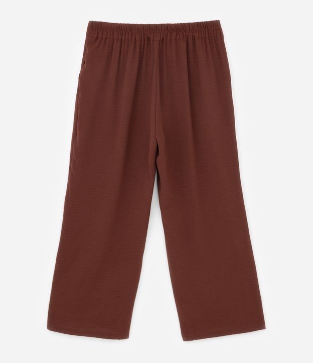 Calça Pantalona em Crepe com Bolsos Curve & Plus Size Marrom 6