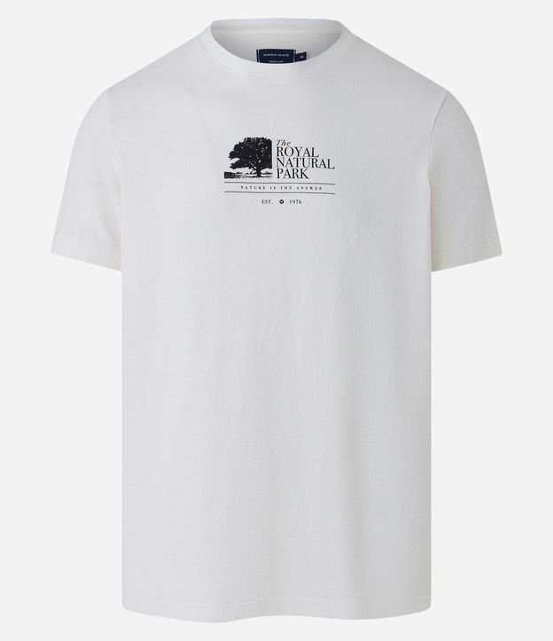 Camiseta em Meia Malha com Estampa Lettering The Royal Nature Park Off White 6