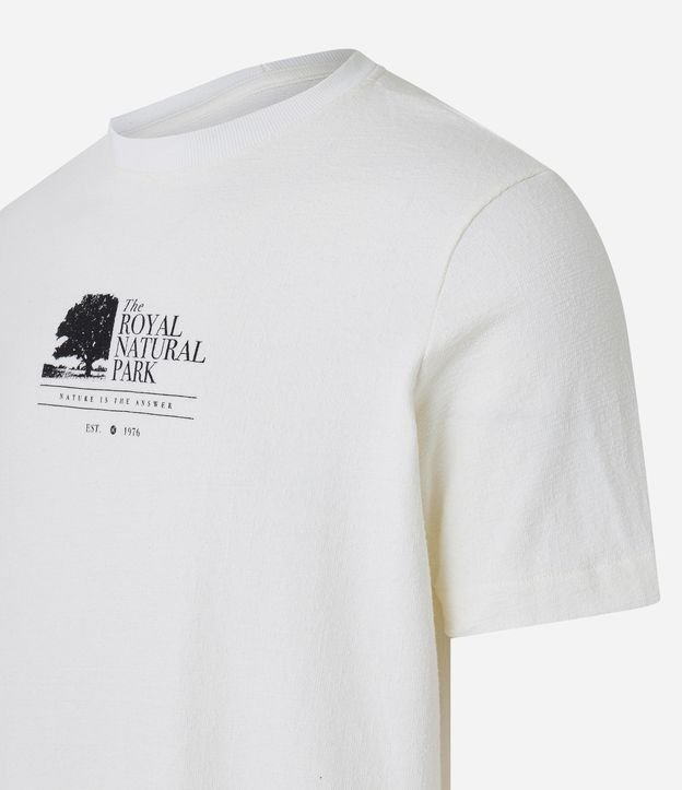 Camiseta em Meia Malha com Estampa Lettering The Royal Nature Park Off White 7