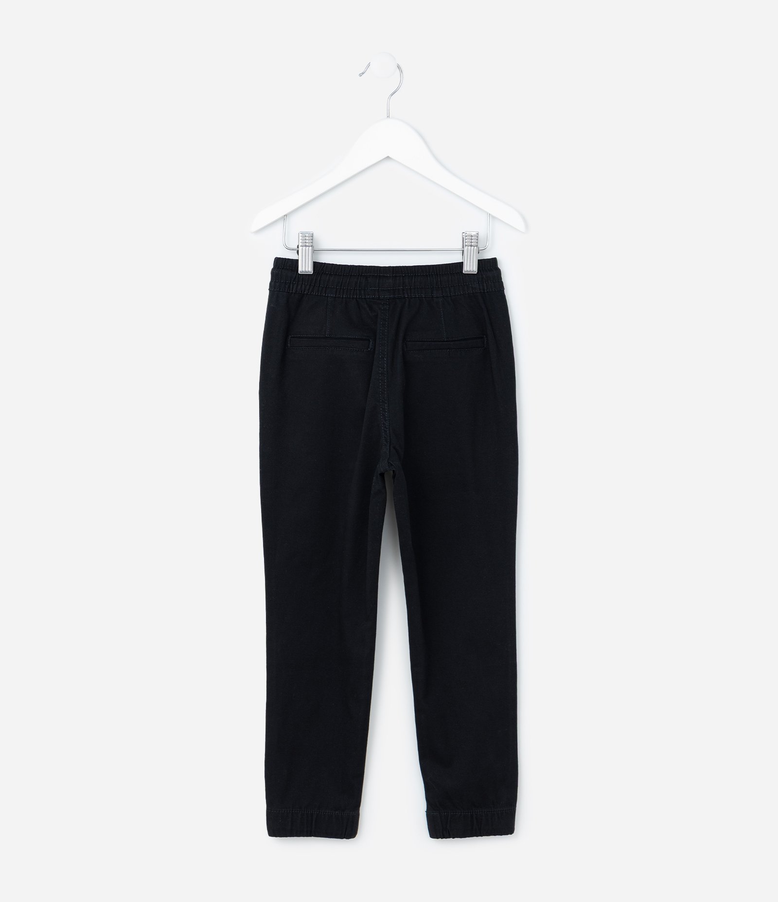Calça Jogger Infantil em Sarja - Tam 5 a 14 anos Preto 2