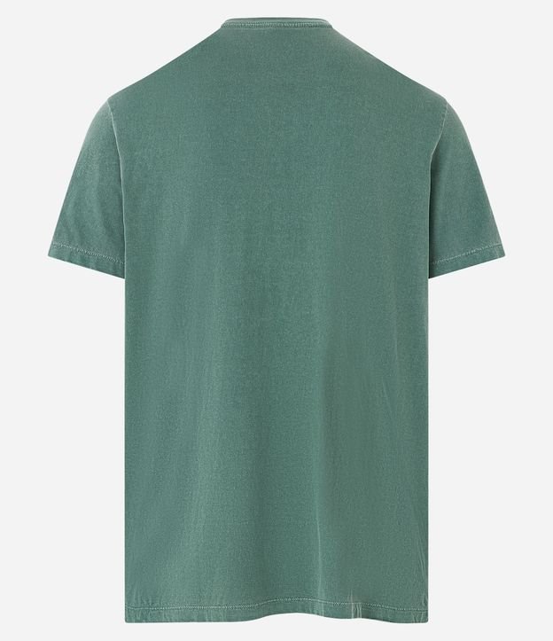 Camiseta Manga Curta em Algodão com Estampa Fender Verde 7