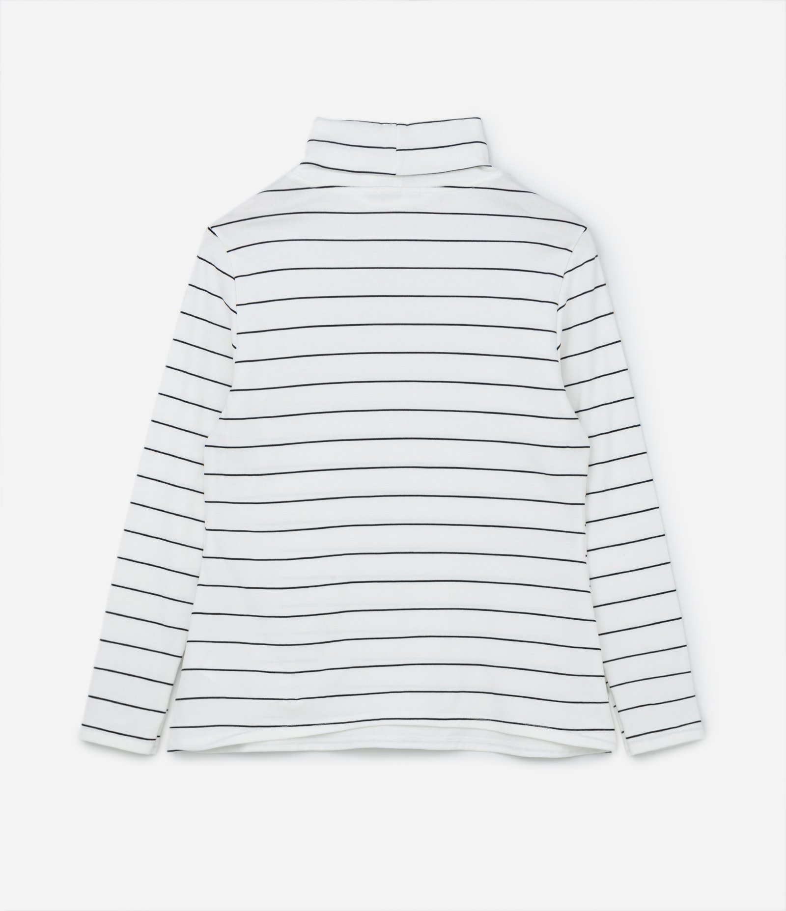 Blusa Manga Longa em Ribana Listrada Curve & Plus Size Branco Neve 6