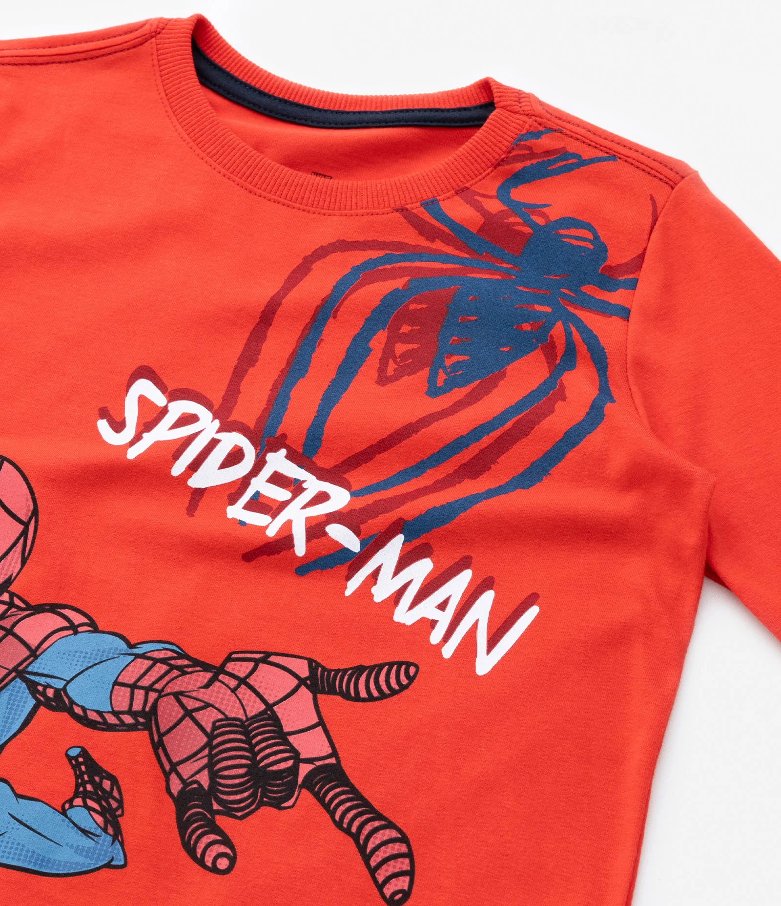 Camiseta Manga Longa Infantil com Estampa do Homem Aranha - Tam 4 a 10 anos Vermelho 3