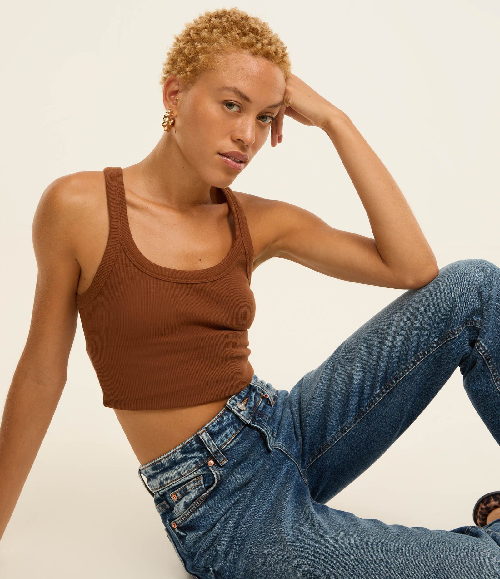 Calça Reta em Jeans Marmorizada Azul 5