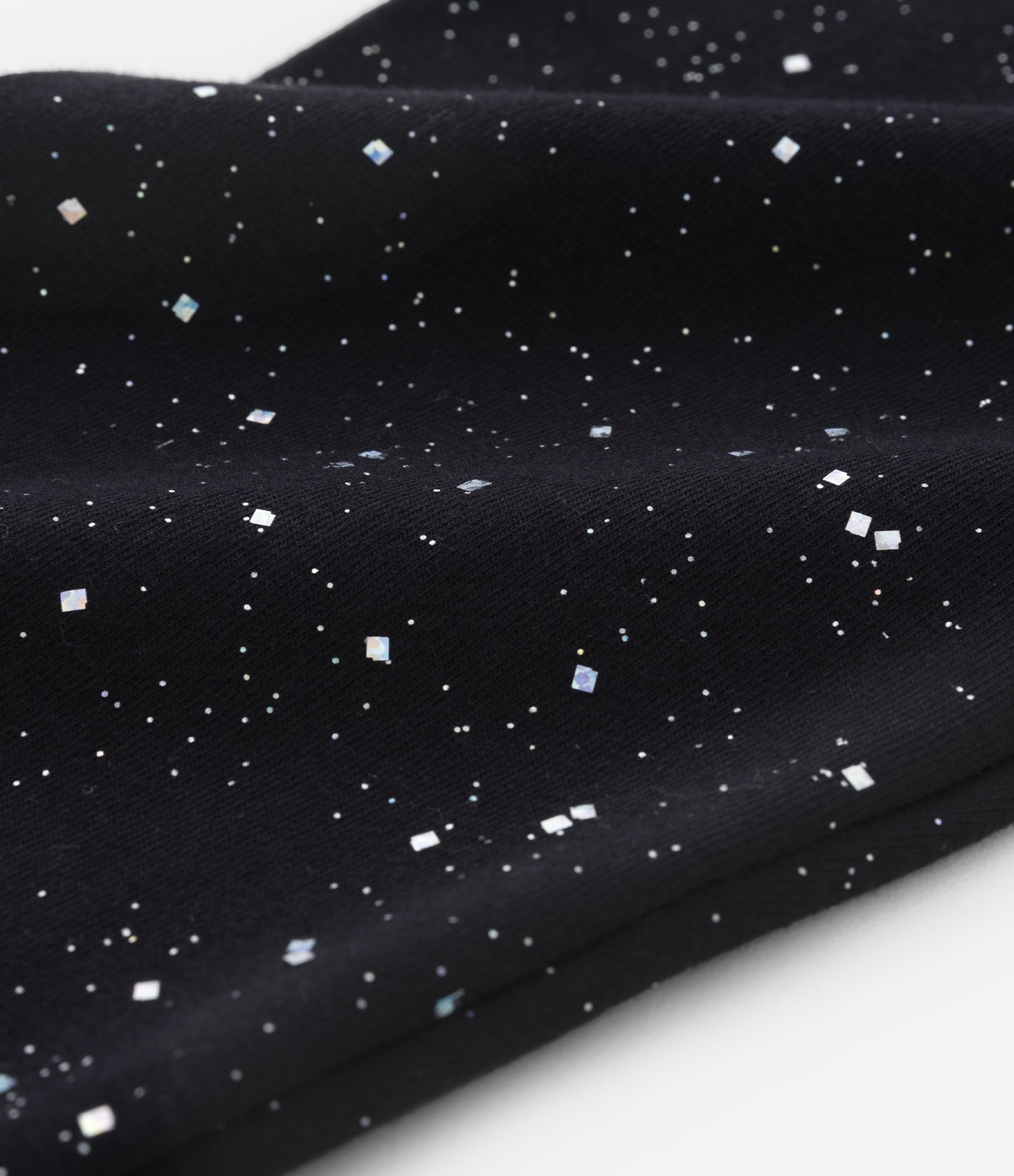 Calça Legging Infantil em Cotton com Glitter Holográfico - Tam 5 a 14 Anos Preto 3