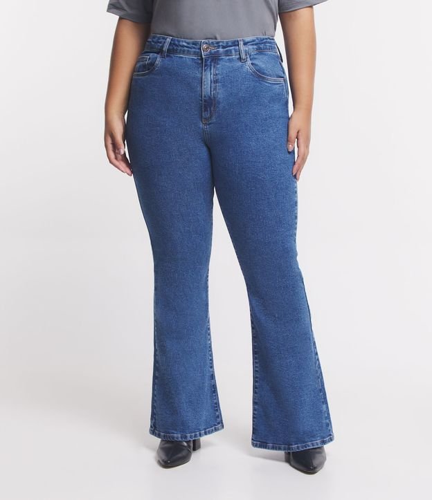 Calça Boot Cut em Jeans Curve & Plus Size Azul 2