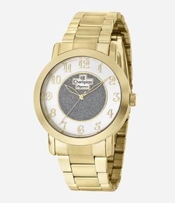 Kit Relógio Champion Analógico com Pulseira e Caixa em Metal CN26466W