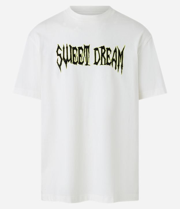 Camiseta Relaxed em Meia Malha com Estampa Frente e Costas