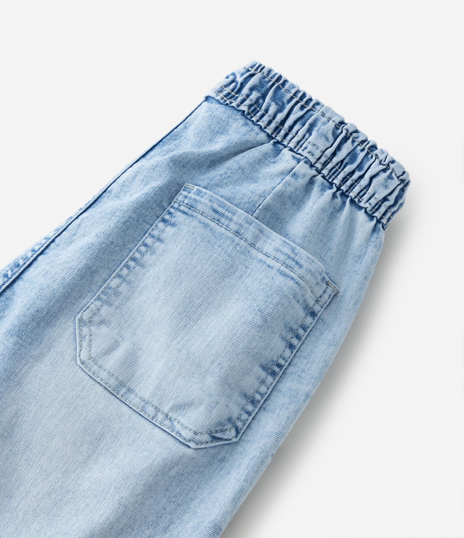 Calça Jeans Infantil Ballon com Bolsos Carpinteiro - Tam 5 a 14 anos Azul 4