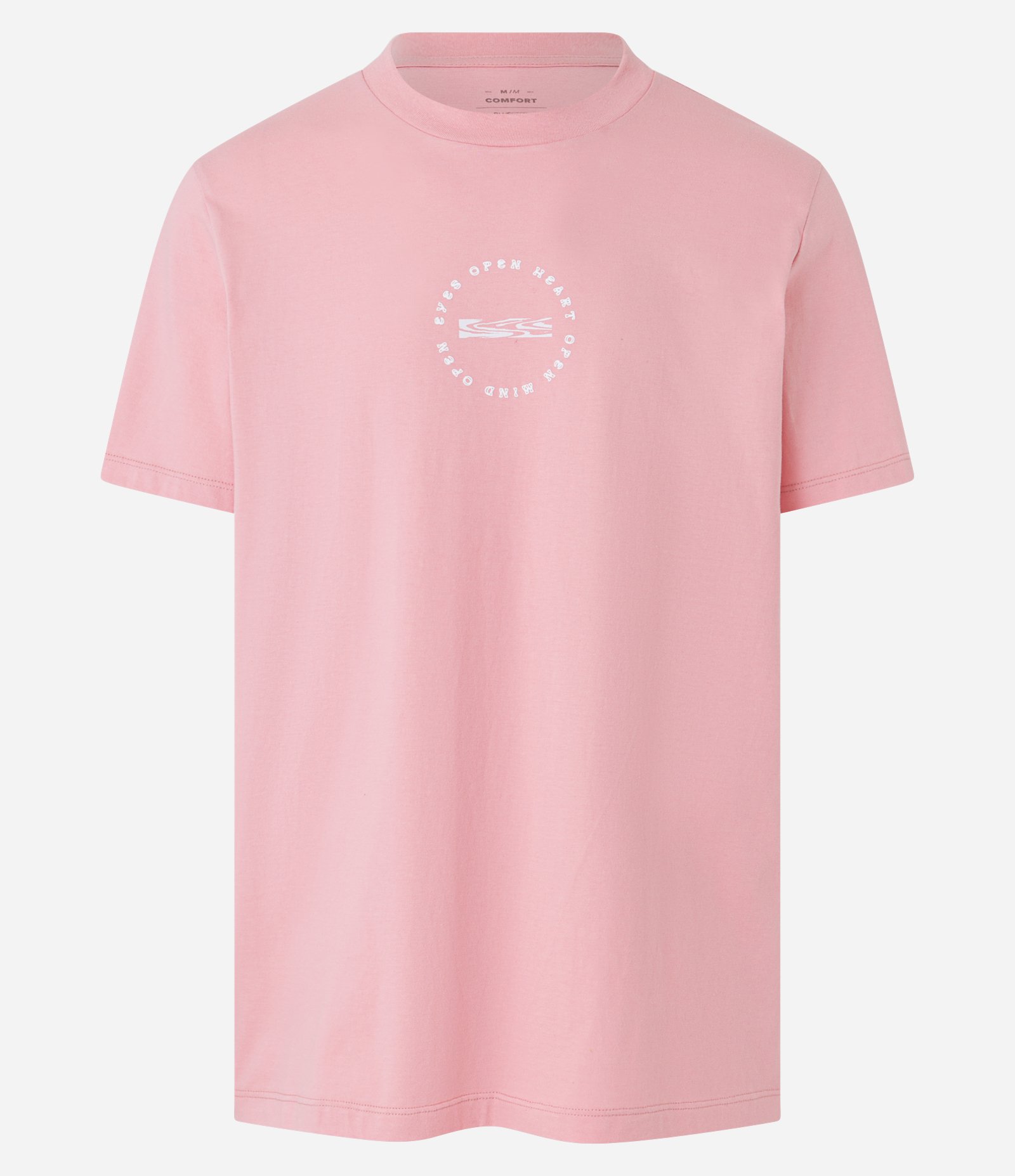 Camiseta Comfort em Algodão com Estampa em Relevo Frente e Costas Rosa 6