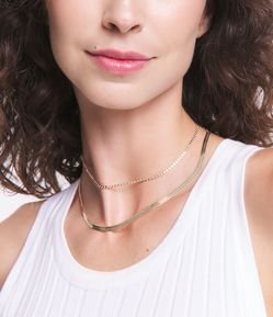 Kit 02 Colares em Metal com Fita Italiana