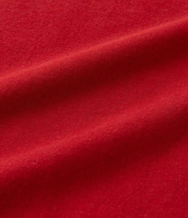 Camiseta Básica em Algodão Curve & Plus Size Vermelho Rubi 3